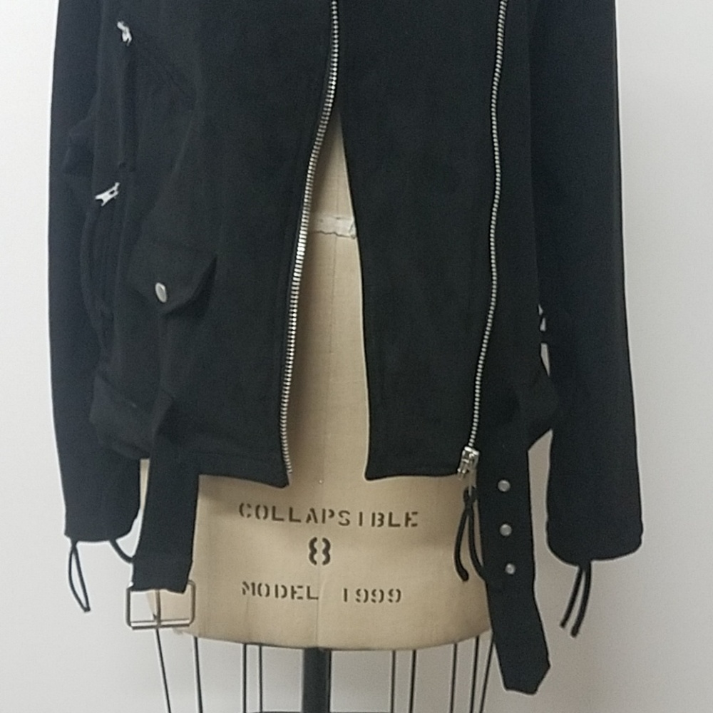 Black Suede Moto Jacket - Picture 8 of 8